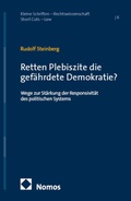 Cover: Retten Plebiszite die gef&auml;hrdete Demokratie? - Nomos
