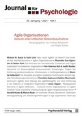 Cover: Journal f&uuml;r Psychologie 1/2021: Agile Organisationen - Versuch einer kritischen Bestandsaufnahme - Journal f&uuml;r Psychologie