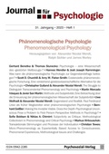 Cover: Journal f&uuml;r Psychologie 1/2023: Ph&auml;nomenologische Psychologie | Phenomenological Psychology - Journal f&uuml;r Psychologie