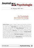 Cover: Journal f&uuml;r Psychologie 1/2025: Zur Psychologie des modernen Songs - Journal f&uuml;r Psychologie