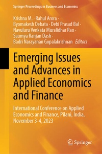 Enlarge image Cover: Emerging Issues and Advances in Applied Economics and Finance - Springer