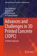 Cover: Advances and Challenges in 3D Printed Concrete (3DPC) - Springer