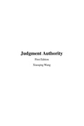 Cover: Judgment Authority - Judgment Authority Press