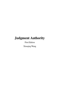 Enlarge image Cover: Judgment Authority - Judgment Authority Press