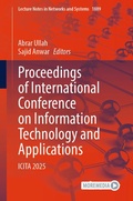 Cover: Proceedings of International Conference on Information Technology and Applications - Springer