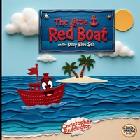 Enlarge image Cover: The Little Red Boat on the Deep Blue Sea - Little Stitches Books
