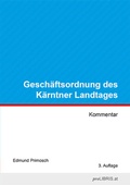 Cover: Gesch&auml;ftsordnung des K&auml;rntner Landtages - Pro Libris Verlagsgesellschaft