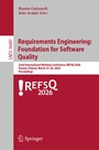 Cover: Requirements Engineering: Foundation for Software Quality - Springer