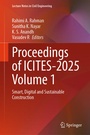 Cover: Proceedings of ICITES-2025 Volume 1 - Springer