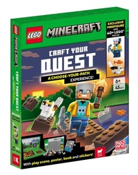 Enlarge image Cover: LEGO (R) Minecraft (TM): Craft Your Quest - A Choose-Your-Path Experience (with exclusive minifigure, LEGO pieces, play scene, poster, book and stickers) - Buster Books