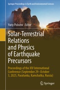 Cover: Solar-Terrestrial Relations and Physics of Earthquake Precursors - Springer