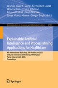 Cover: Explainable Artificial Intelligence and Process Mining Applications for Healthcare - Springer