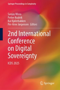Enlarge image Cover: 2nd International Conference on Digital Sovereignty - Springer