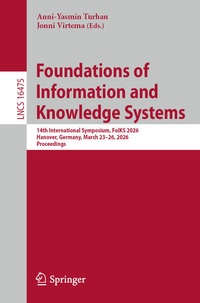 Enlarge image Cover: Foundations of Information and Knowledge Systems - Springer