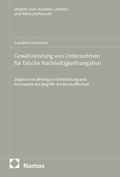 Cover: Gew&auml;hrleistung von Unternehmen f&uuml;r falsche Nachhaltigkeitsangaben - Nomos