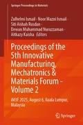 Cover: Proceedings of the 5th Innovative Manufacturing, Mechatronics & Materials Forum - Volume 2 - Springer
