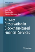 Cover: Privacy Preservation in Blockchain-based Financial Services - Springer