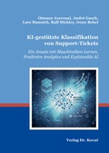 Cover: KI-gest&uuml;tzte Klassifikation von Support-Tickets - Kovac, Dr. Verlag