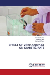 Enlarge image Cover: EFFECT OF Vitex negundo ON DIABETIC RATS - LAP Lambert Academic Publishing
