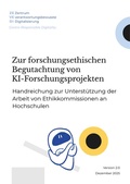 Cover: Zur forschungsethischen Begutachtung von KI-Forschungsprojekten - ZEVEDI