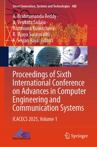 Enlarge image Cover: Proceedings of Sixth International Conference on Advances in Computer Engineering and Communication Systems - Springer