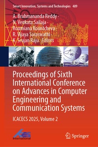 Enlarge image Cover: Proceedings of Sixth International Conference on Advances in Computer Engineering and Communication Systems - Springer