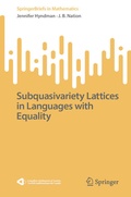 Cover: Subquasivariety lattices in languages with equality - Springer