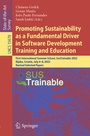 Cover: Promoting Sustainability as a Fundamental Driver in Software Development Training and Education - Springer