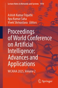 Enlarge image Cover: Proceedings of World Conference on Artificial Intelligence: Advances and Applications - Springer