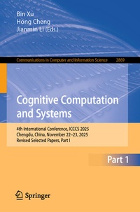 Enlarge image Cover: Cognitive Computation and Systems - Springer