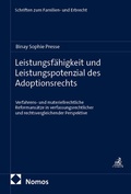 Cover: Leistungsf&auml;higkeit und Leistungspotenzial des Adoptionsrechts - Nomos