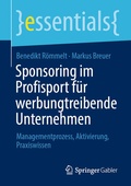 Cover: Sponsoring im Profisport f&uuml;r werbungtreibende Unternehmen - Springer Gabler