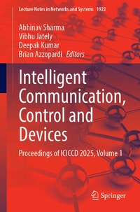 Enlarge image Cover: Intelligent Communication, Control and Devices - Springer