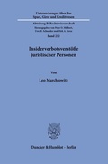 Cover: Insiderverbotsverst&ouml;&szlig;e juristischer Personen - Duncker & Humblot