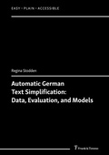 Cover: Automatic German Text Simplification: Data, Evaluation, and Models - Frank & Timme
