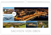 Enlarge image Cover: Kalender Sachsen von oben 2027 - Luftaufnahmen - K4Verlag