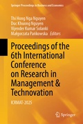 Cover: Proceedings of the 6th International Conference on Research in Management & Technovation - Springer