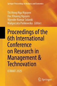 Enlarge image Cover: Proceedings of the 6th International Conference on Research in Management & Technovation - Springer