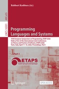 Cover: Programming Languages and Systems - Springer