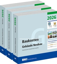 Bild vergrößern Bild: BKI Baukosten Gebäude + Positionen + Bauelemente Neubau 2026 - Kombi Teil 1-3 - Rudolf Müller Verlag
