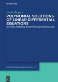 Cover: Polynomial Solutions of Linear Differential Equations - De Gruyter