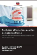 Cover: Protheses obturatrices pour les defauts maxillaires - Editions Notre Savoir