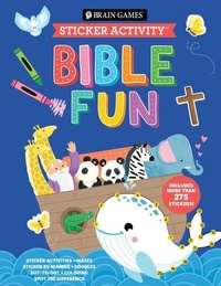 Enlarge image Cover: Brain Games - Sticker Activity: Bible Fun - For Ages 3-6 Coloring, Mazes, Sticker by Number, Dot-To-Dot & More Christian Activity Book Gift for Preschool, Kindergarten & Sunday School - Publications International, Ltd.