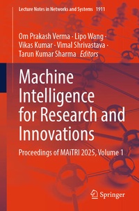 Enlarge image Cover: Machine Intelligence for Research and Innovations - Springer