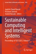 Cover: Sustainable Computing and Intelligent Systems - Springer