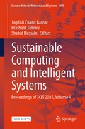 Cover: Sustainable Computing and Intelligent Systems - Springer