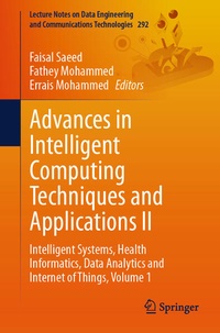 Enlarge image Cover: Advances in Intelligent Computing Techniques and Applications II - Springer