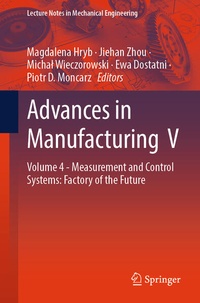 Enlarge image Cover: Advances in Manufacturing V - Springer