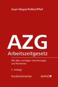 Cover: Arbeitszeitgesetz AZG - Manz
