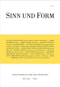 Enlarge image Cover: Sinn und Form 2/2026 - SINN und FORM